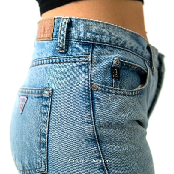 Vintage 90s GUESS Mom Jeans Light Blue - Picture 5 of 6